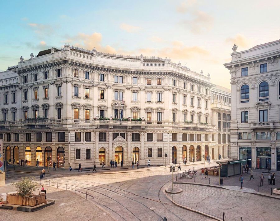 Außenansicht des Gebäudes in Mailand.