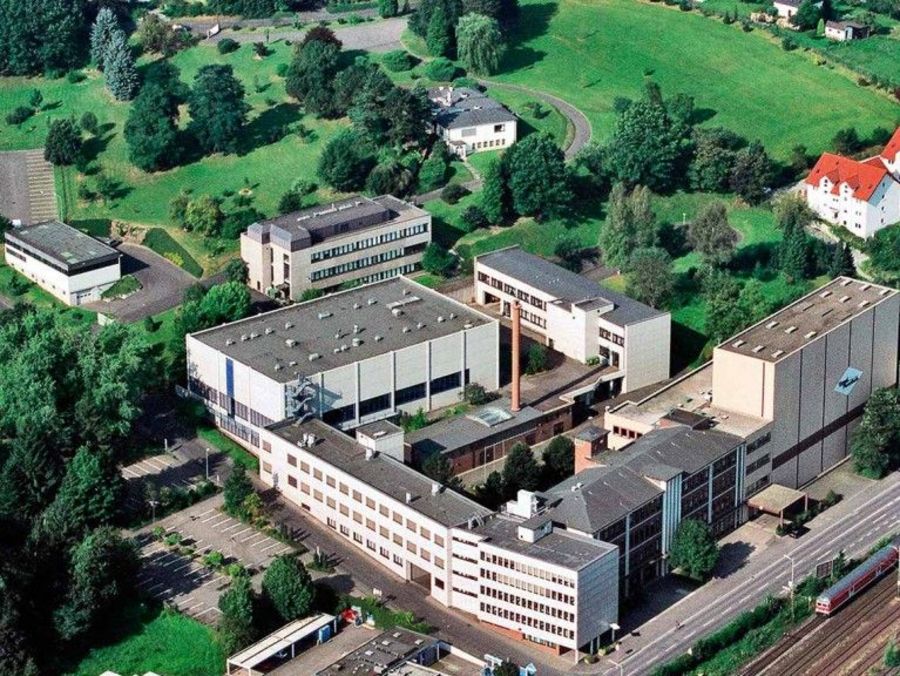 Der Hauptsitz von Krewel Meuselbach in Eitorf im Rheinland