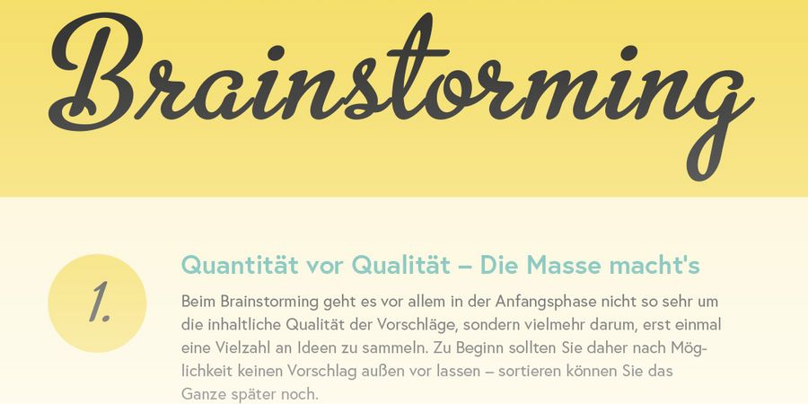 10 Tipps für gutes Brainstorming - Wirtschaftsforum Listicle