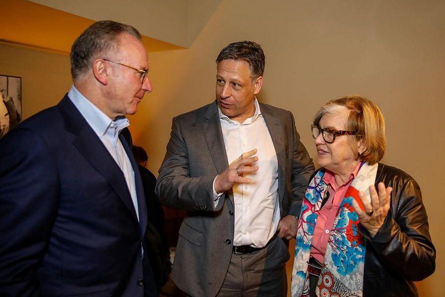 Stefan Mennerich und Karl-Heinz Rummenigge bei den FC Bayern Hackdays