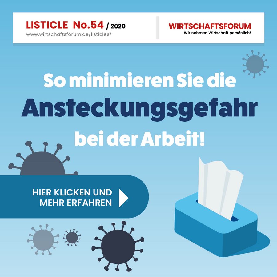 So minimieren Sie die Ansteckungsgefahr bei der Arbeit! 