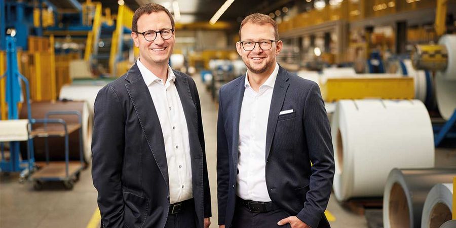 Jens Heckenmüller und Christian Hanke, Geschäftsführer der Teckentrup GmbH & Co. KG