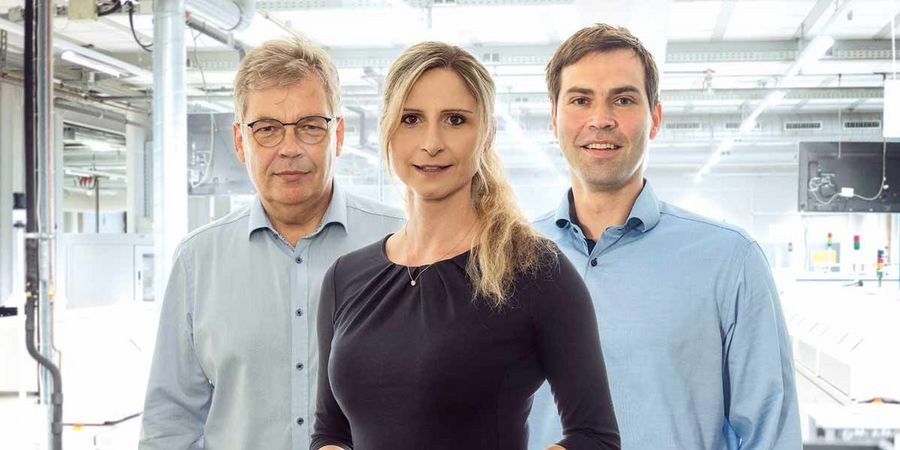 Das Führungsteam der TECTRON WORBIS GmbH mit Volker Schneider, Bianka Schulte-Krist und Marco Krist