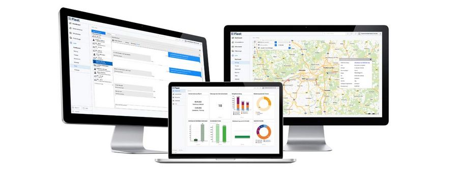 Die DAKO Fleet Screens mit Kommunikationscenter, Dashboard und Fahrzeugortung