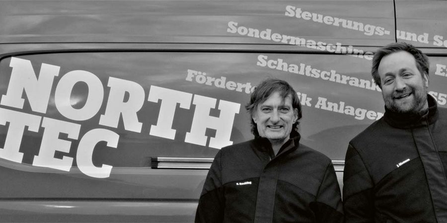 Die North-Tec Geschäftsführer Ralf Breckling und Jan Momsen