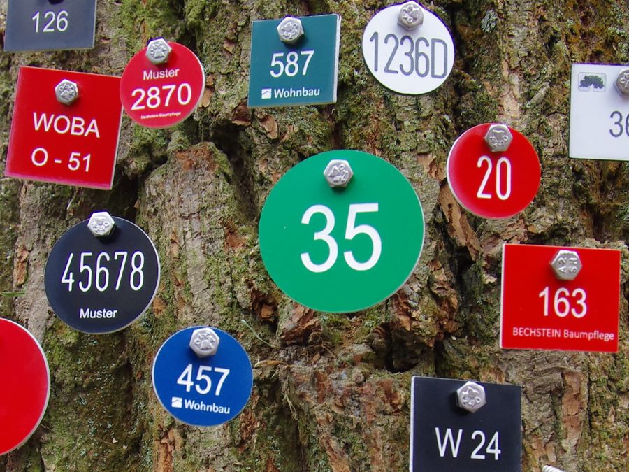 Baumnummern, Sämtl. Dienstleistung rund um den Baum Baumnummern, Sämtl. Dienstleistung rund um den Baum