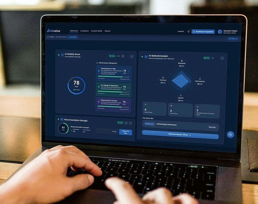 Alvalue macht sichtbar, wie gut Unternehmen von künstlicher Intelligenz erkannt, verstanden und empfohlen werden Alvalue macht sichtbar, wie gut Unternehmen von künstlicher Intelligenz erkannt, verstanden und empfohlen werden