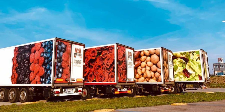 Müller Transporte Fahrzeugbranding