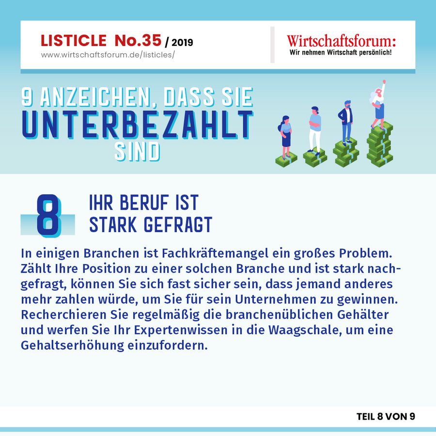 9 Anzeichen, dass Sie unterbezahlt sind - Ihr Beruf ist stark gefragt 