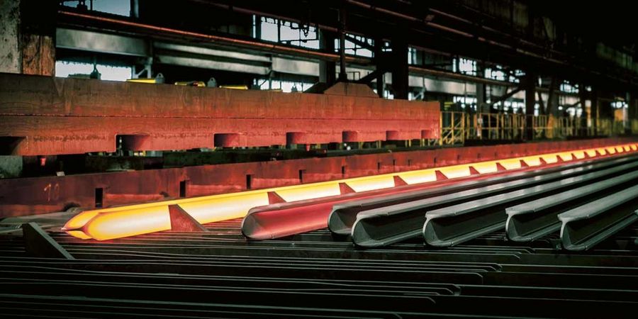 Stahlwerk Thüringen Walzadern auf dem Kühlbett