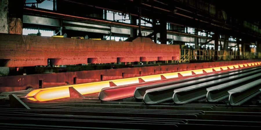Stahlwerk Thüringen Walzadern auf dem Kühlbett