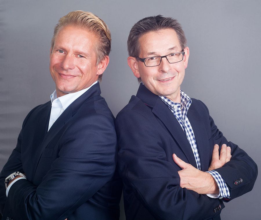 Die Unternehmensinhaber Thomas Buchholz und Martin Güldenhöfen