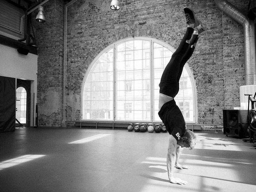 Henrik Bunge in the gym