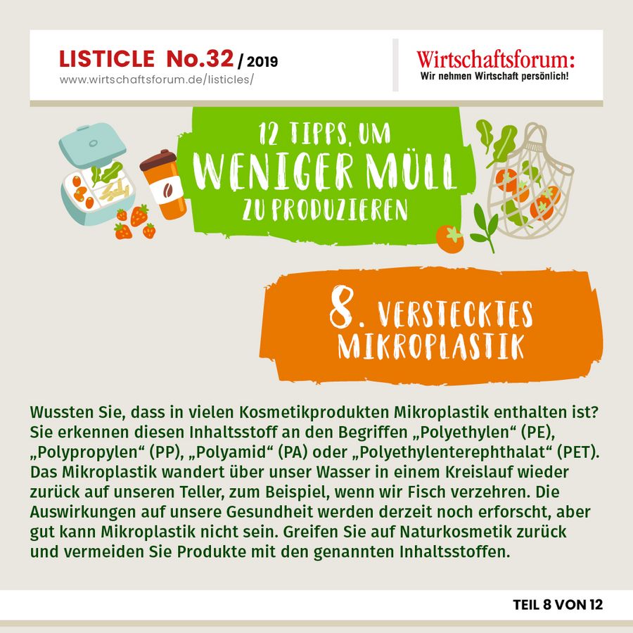 12 Tipps, um weniger Müll zu produzieren - Verstecktes Mikroplastik  