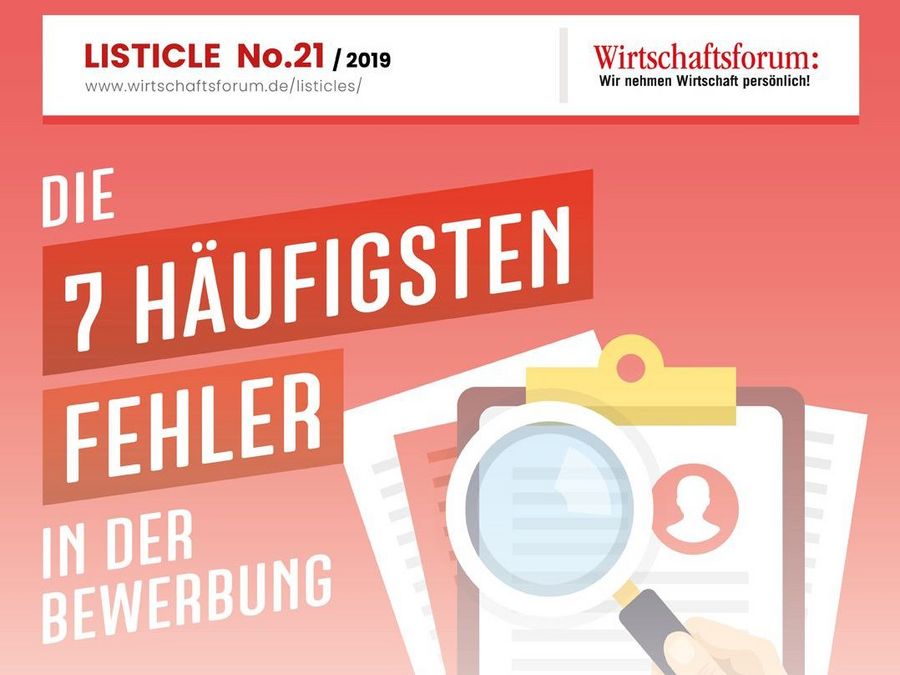 Die 7 häufigsten Fehler in der Bewerbung Die 7 häufigsten Fehler in der Bewerbung