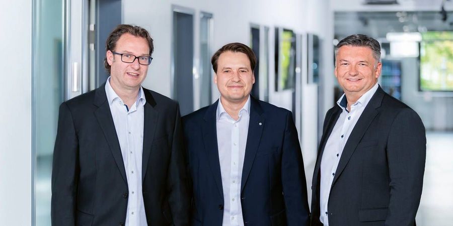 Lars Gregor, Fin Geldmacher, Lothar Grüber – das Geschäftsführertrio der prismat GmbH