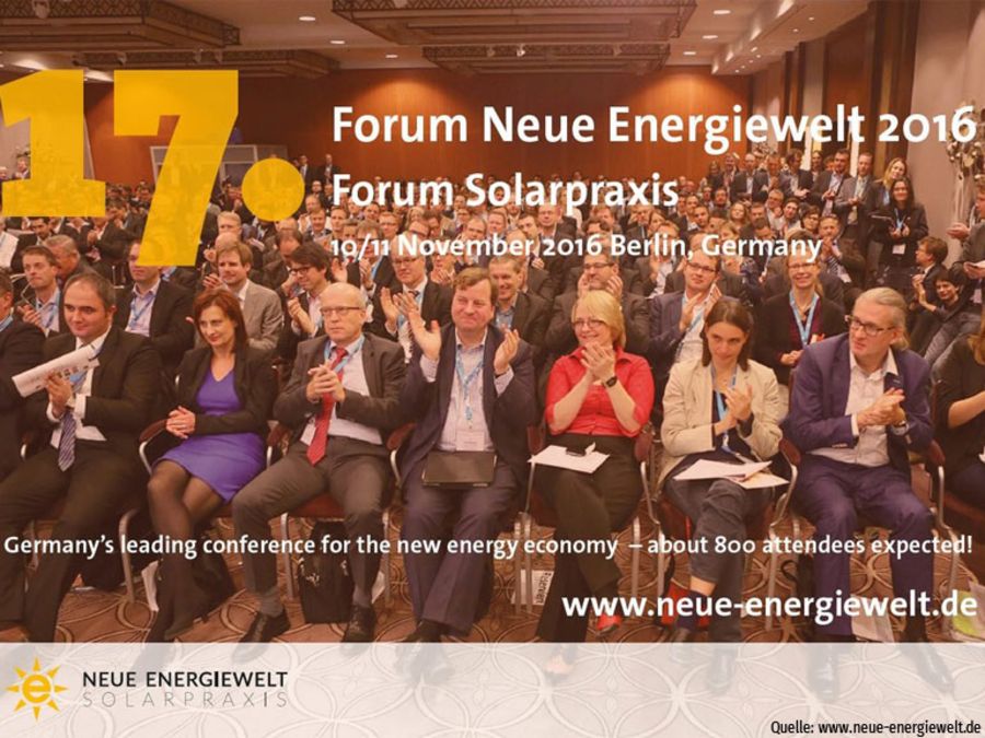 17. Forum Neue Energiewelt 2016 17. Forum Neue Energiewelt 2016