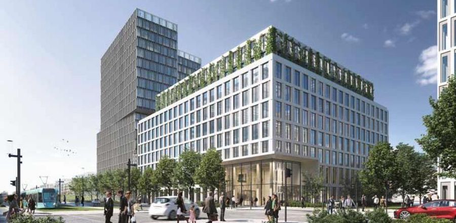 UBM Development Deutschland Timber Pioneer, das erste Bürohaus in Holzhybridbauweise in Frankfurt