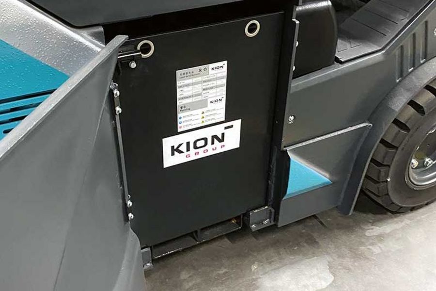 KION-Batterie in einem Stapler der Marke Baoli
