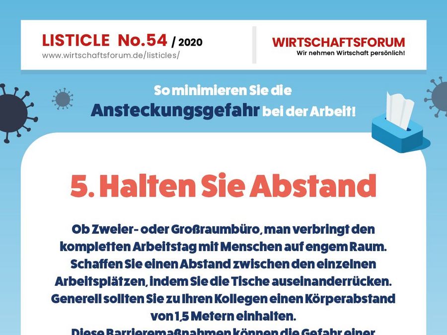 Halten Sie Abstand