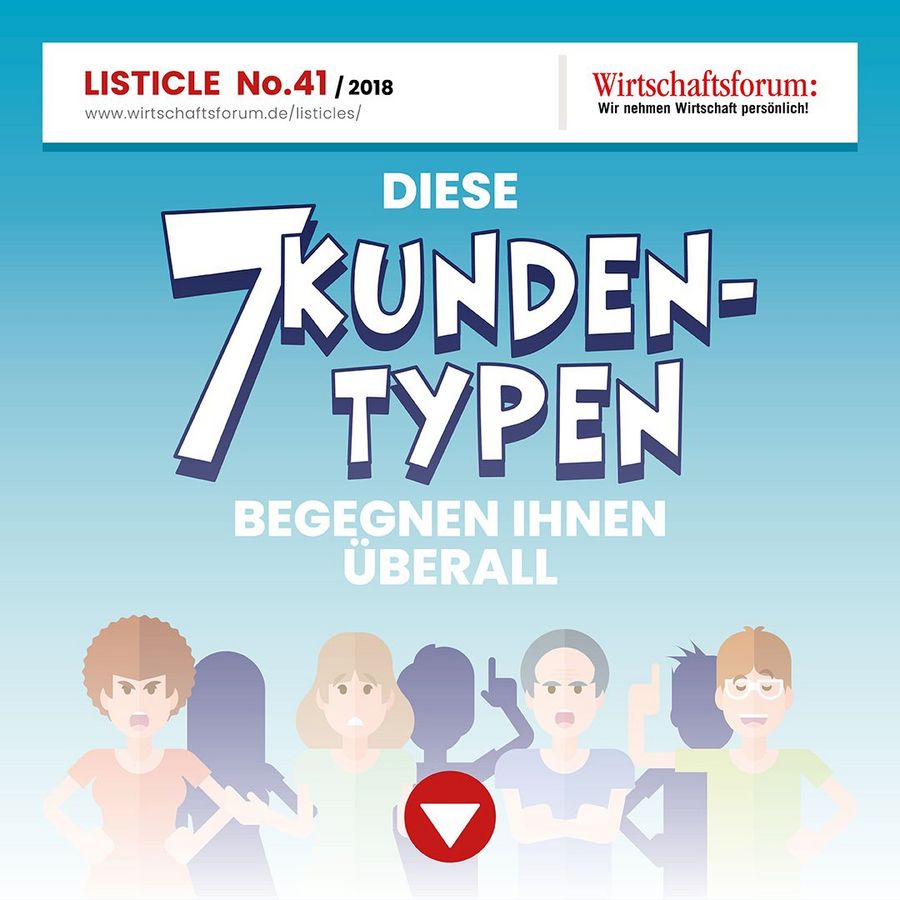 Diese 7 Kundentypen begegnen Ihnen überall - Wirtschaftsforum Listicle