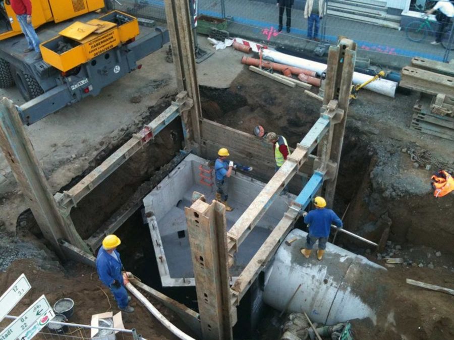 Stadtwerke Budingen Bau eines neuen Schachtes