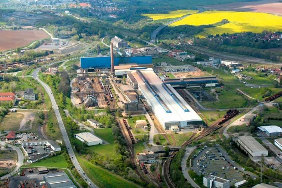 Stahlwerk Thüringen Firmengelände in Unterwellenborn