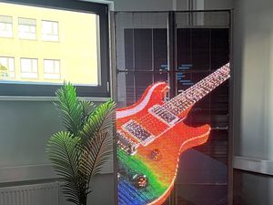 Transparente LED Wand