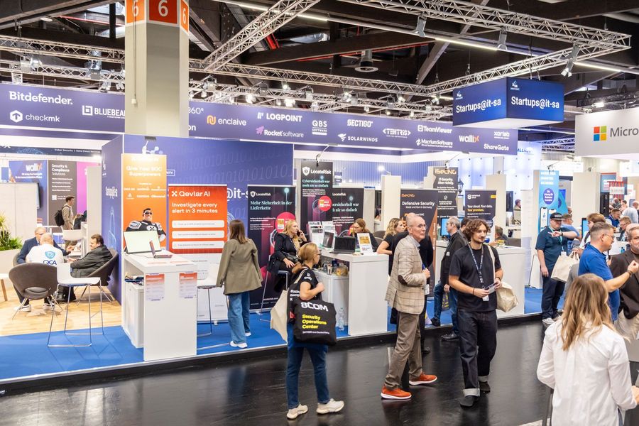 Startups@it-sa in Nürnberg Startup-Bereich der it-sa in Nürnberg mit jungen Cybersecurity-Unternehmen und Fachbesuchern