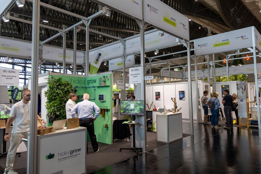 Young Innovators Bereich auf der GaLaBau mit Start-ups und digitalen Lösungen für den Garten- und Landschaftsbau