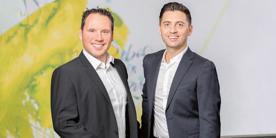 Das Duo in der Geschäftsführung von robos-labels: Daniel Sugg und Simon Reuter
