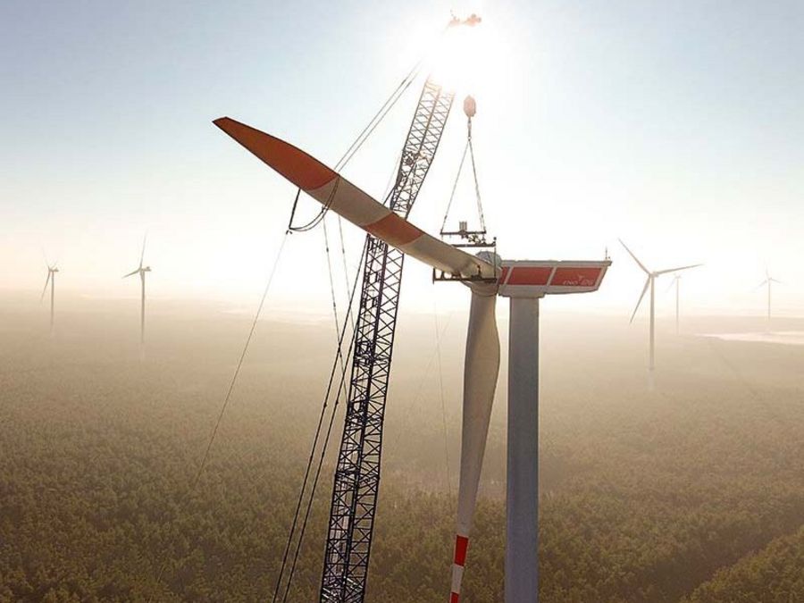 Eno Energy Windkraftanlage Aufbau