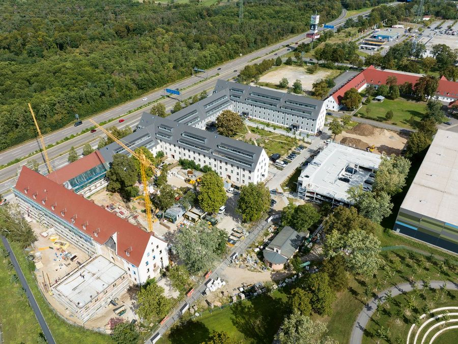 3iPro GmbH Luftbild des E-Gebäudes