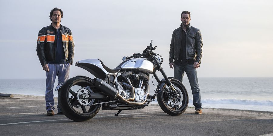 Gard Hollinger und Keanu Reeves, Gründer der Arch Motorcycle LLC 