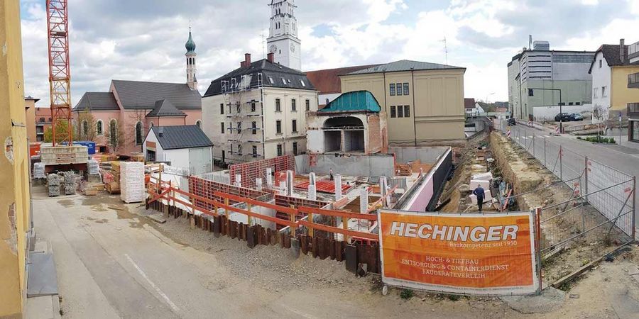 Hechinger Bau GmbH Bauarbeiten auf dem Müllerbräu-Gelände in Pfaffenhofen an der Ilm