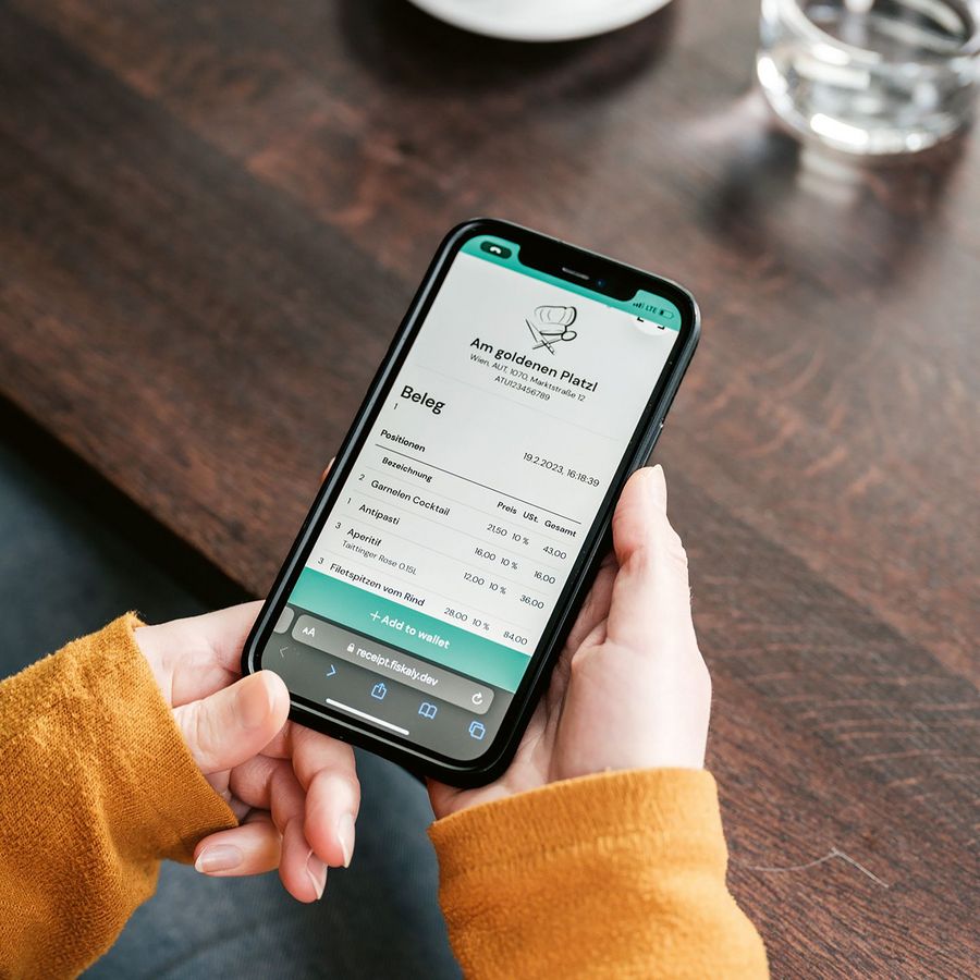 fiskaly GmbH Restaurantbeleg fiskaly GmbH Restaurantbeleg