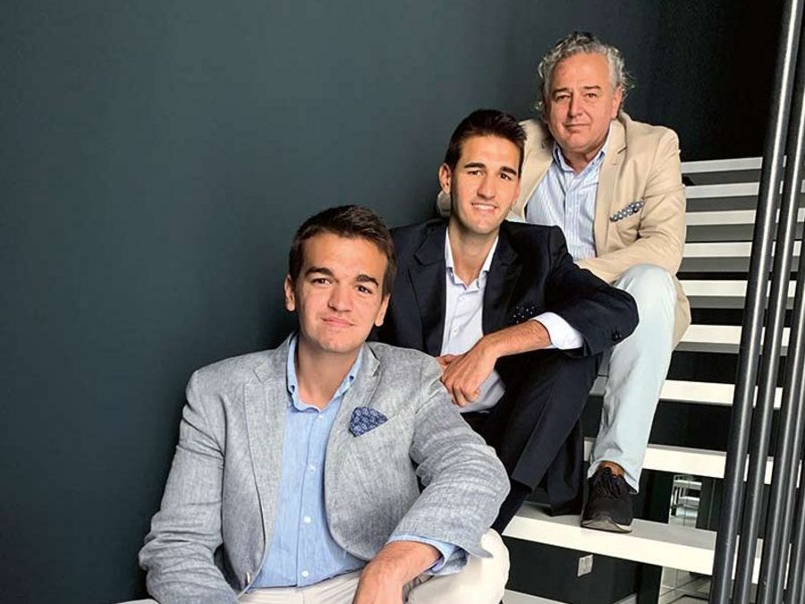 Führungstrio: Vater Aleksandar Milosavljevic mit seinen Söhnen Aleksandar junior und Luka