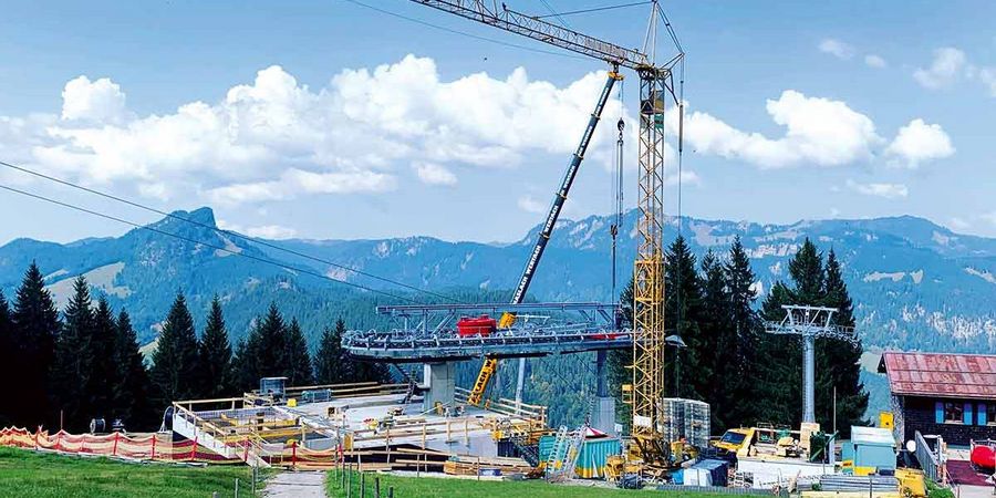 Dobler GmbH & Co. KG  Bauunternehmung Hochbaubaustelle Bergbahn Schöllereck