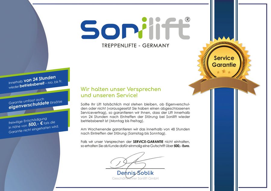 Sonilift GmbH Garantie