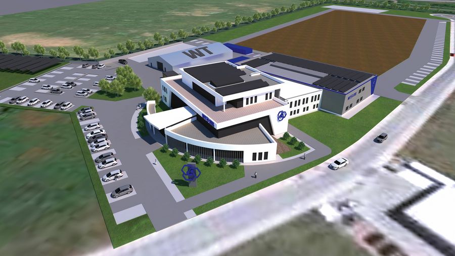 Am Hauptstandort in Riesa ist dieser Erweiterungsbau geplant