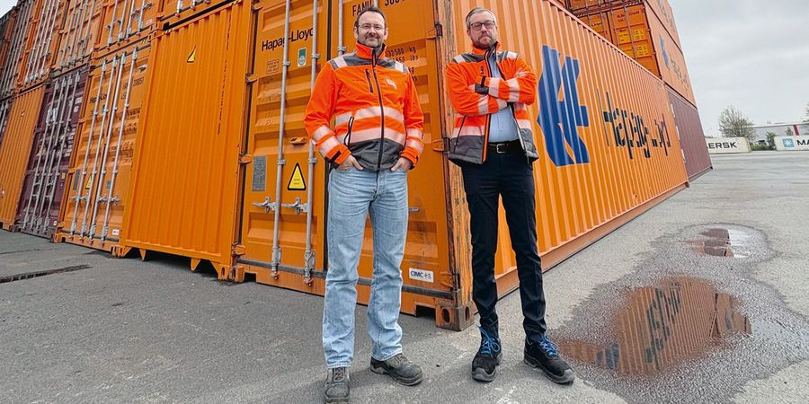 Andreas Kellner, Geschäftsführer und Malte Bruns Operativer Leiter der Addicks&Kreye Container Service GmbH & Co. KG