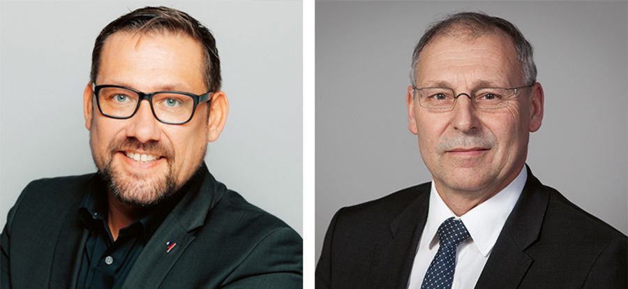Manfred Lück und Harald Herrmann, Geschäftsführer, der Robopac Deutschland GmbH