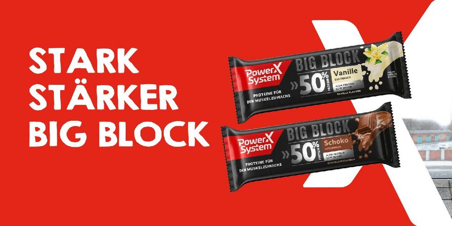 WELL PLUS TRADE GmbH Power System Big Block Riegel WELL PLUS TRADE GmbH Power System Big Block Riegel