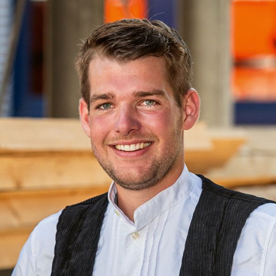 Jorne Boysen,  Zimmermeister und Co-Geschäftsführer der BOYSEN ZIMMEREI GmbH & Co. KG