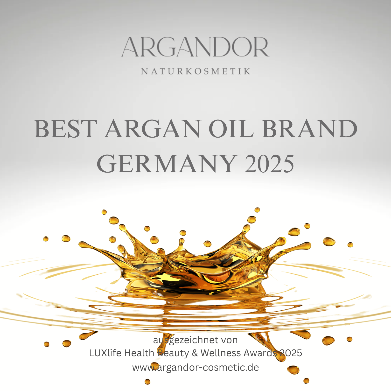 ArgandOr Cosmetic ist BEST ARGAN OIL BRAND GERMANY 2025