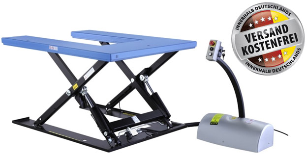 U-Form-Flach-Scherenhubtisch – WHLF-U, Tragfähigkeit 1000 kg U-Form-Flach-Scherenhubtisch – WHLF-U, Tragfähigkeit 1000 kg